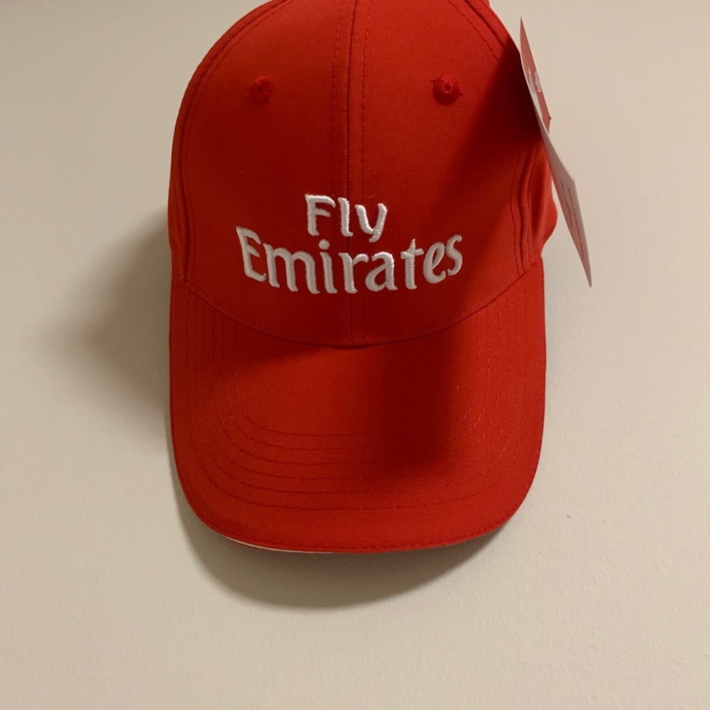 Red Emirates hat